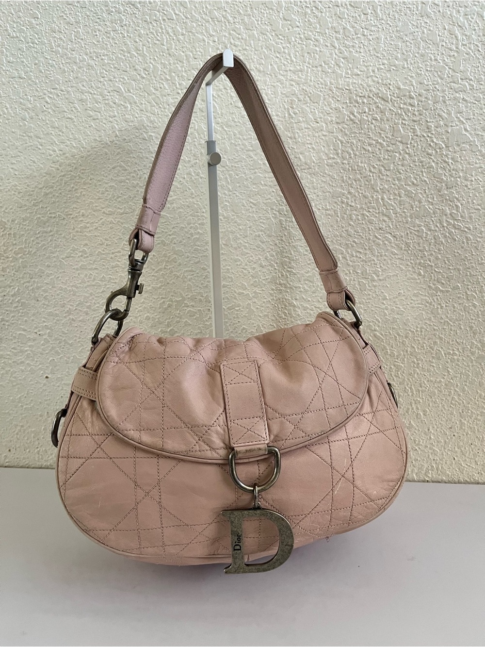 Dior vintage leather hobo bag